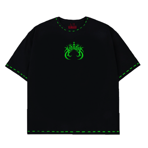 "LVST DAZE" TEE / GREEN (embroidered)